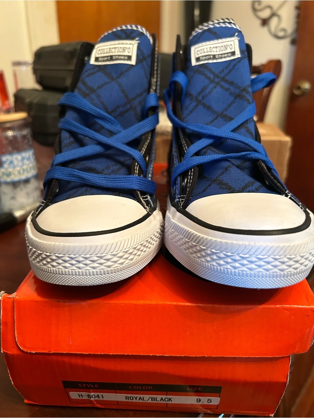 Collection B Royal Blue & Black High-Top Sneakers